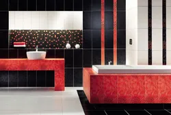 Bathroom Red Black Design