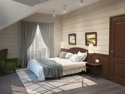 Bedrooms in a house made of timber design