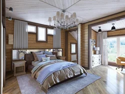 Bedrooms in a house made of timber design