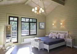 Bedrooms in a house made of timber design