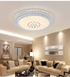 Living room ceiling design with spotlights photo