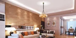 Living room ceiling design with spotlights photo
