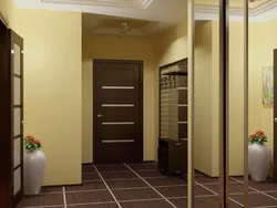 Brown color in the hallway interior