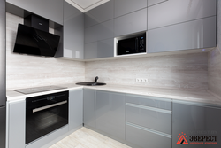 Kitchen design white top gray bottom