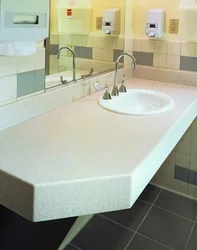 Countertop made of artificial stone in the bathroom photo