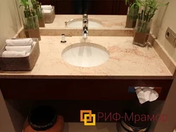 Countertop Made Of Artificial Stone In The Bathroom Photo