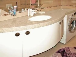 Countertop Дод Аз Санги Сунъӣ Дар Акс Ҳаммом