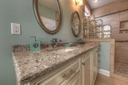 Countertop Дод Аз Санги Сунъӣ Дар Акс Ҳаммом