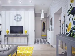 Qonaq otağının daxili hissəsində sarı-boz rəng