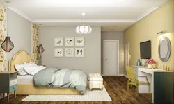 Design of an 18 m room with a dressing room