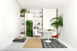 Flowers in the living room interior style