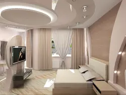 Ceiling in the living room design in a modern style