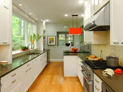 Kitchen design in an apartment in a modern style inexpensively