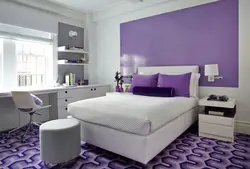 Bedroom designs in purple colors