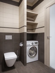 Bathroom with boiler and washing machine design