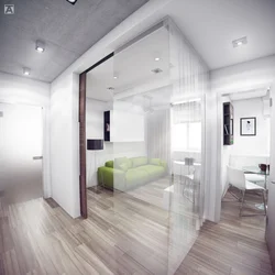 Interior of a Khrushchev apartment with a passage room