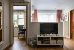 Interior of a Khrushchev apartment with a passage room
