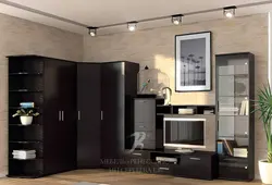 Design of corner living room walls photo