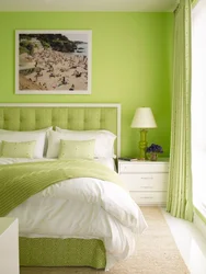 Bedroom design in pistachio tone
