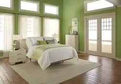 Bedroom design in pistachio tone