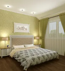 Дизайн спальни в фисташковом тоне