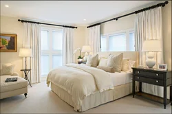 How to decorate a bedroom window with curtains photo