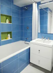 Ванна Бөлмесі Көк Түсті Фото Дизайн