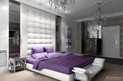 Bedroom design gray lilac