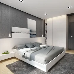 Bedroom design in minimalist style photo