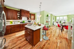 Combination of floor and walls in the kitchen photo