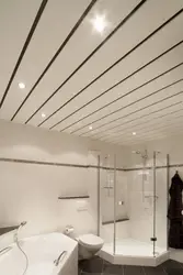 Design slatted ceilings in the bathroom