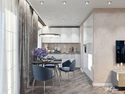 Kitchen design in a 2-room apartment
