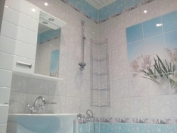 Bathroom floor photo wall panels