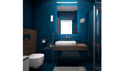 Bathroom design blue gray