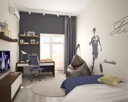 Bedroom design for a boy 12 square meters photo