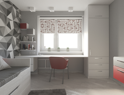 Bedroom design for a boy 12 square meters photo
