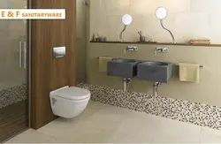 Toilet with installation in the bathroom interior