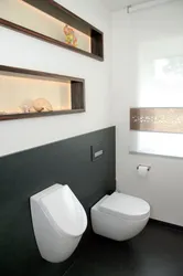 Toilet with installation in the bathroom interior