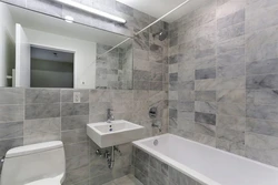Gray marble tiles for bathroom photo