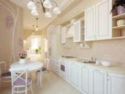 Wallpaper In The Kitchen Interior For White Photo Real