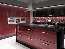 Cherry kitchen design photo