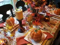Autumn decor in the kitchen photo
