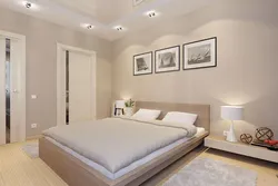 Bedroom design in light colors with light furniture