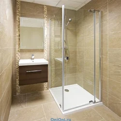 Bathroom interiors with corners