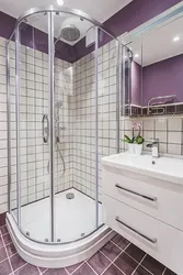 Bathroom interiors with corners