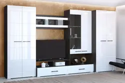 Living Room Wall Photo In A Modern Style With A Wardrobe