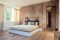 Laminate on the wall in the bedroom photo