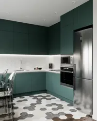 Combinations with emerald in the kitchen interior