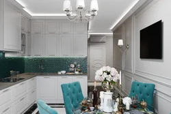 Combinations with emerald in the kitchen interior