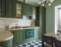 Combinations With Emerald In The Kitchen Interior